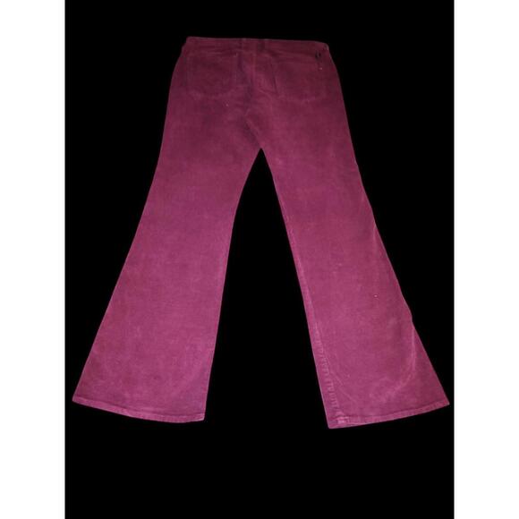 Lucky Brand Women's Plum Corduroy Pants Flared Leg - Picture 2 of 6